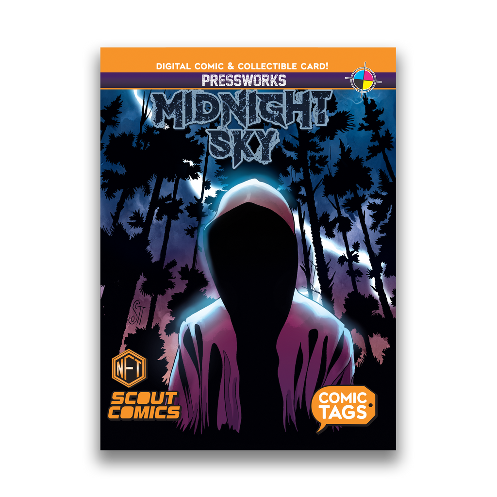 Midnight Sky - PRESSWORKS - Comic Tag NFT - 80 Total